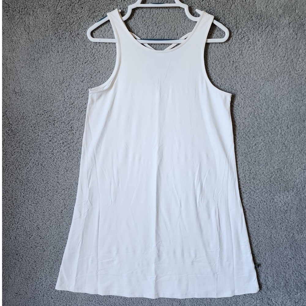 Banana Boat Swim Cover-Up Dress Women Medium White UPF 50+ Strappy Back BB227